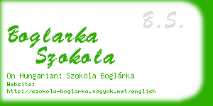 boglarka szokola business card